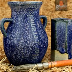 301280 Žydra pusiau matinė efekto glazūra 1200-1260 1kg